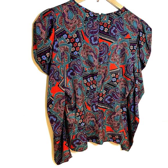 NWOT Veronica Beard Simmons V-neck Puffed Long Sleeve Silk Fitted Blouse SIZE 10 - Picture 4 of 8